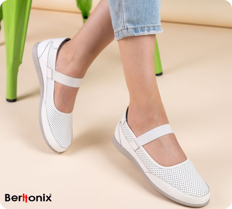 کفش کالج زنانه سفید